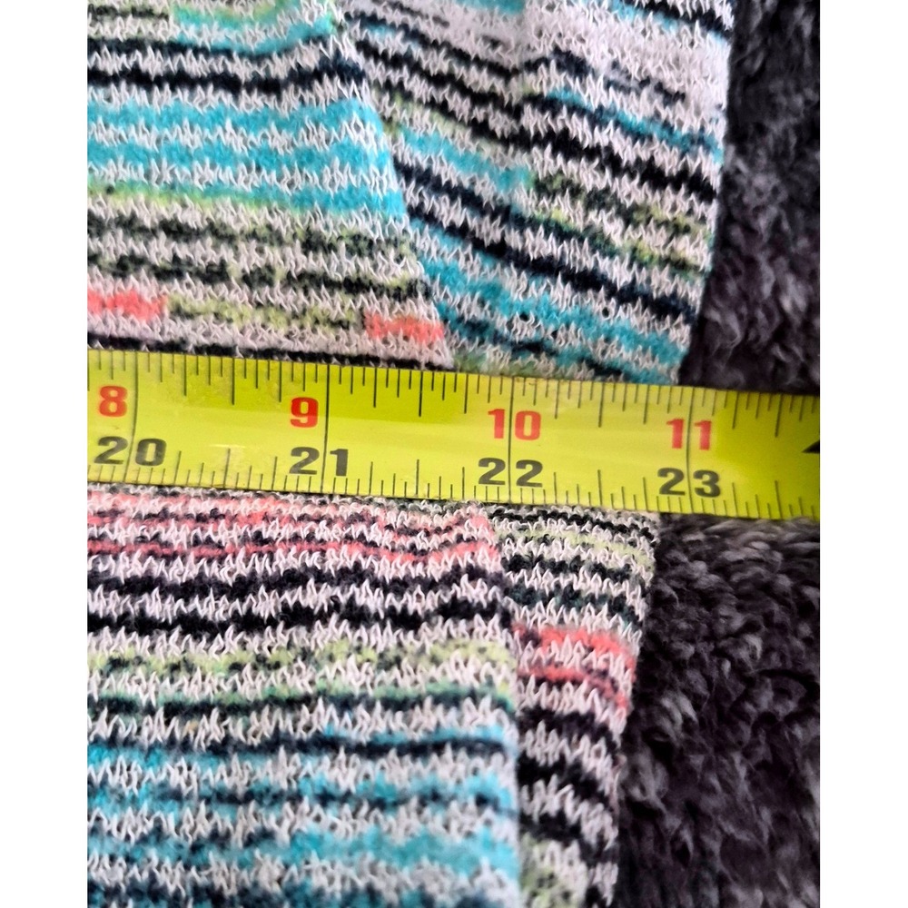 First Love Knit Top‎ Womens L Multi Color Striped Excellent Dolman High Low Hem - Picture 5 of 6